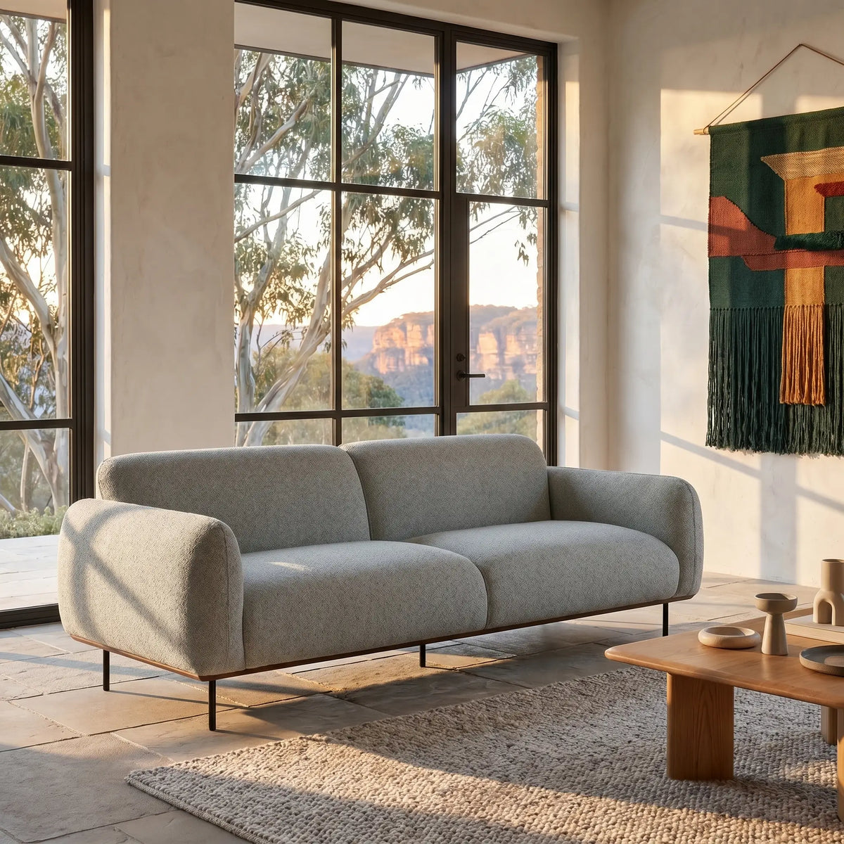 LARIMAR - Fabric 3 Seater Sofa