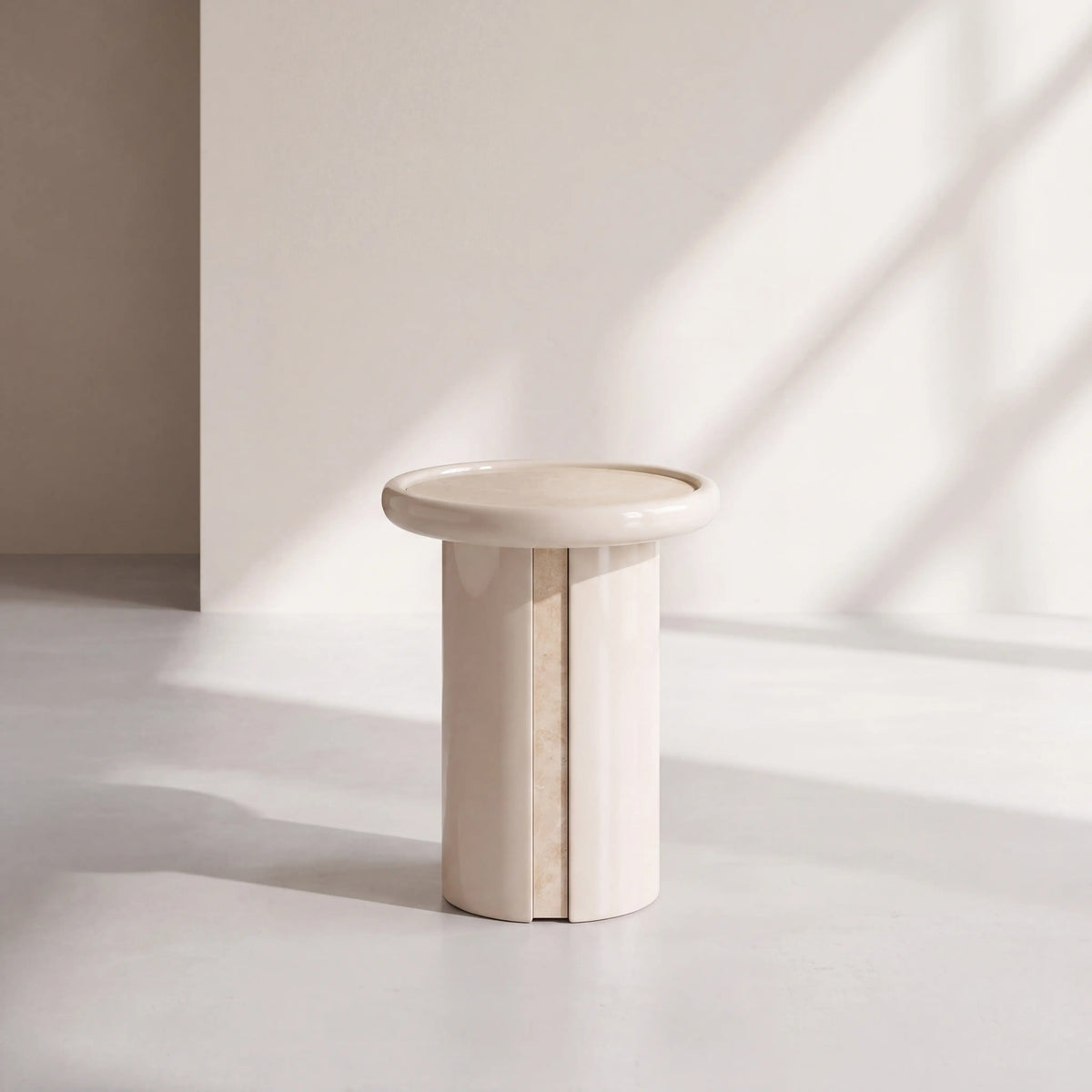 LERIDA - Marble Round Side Table
