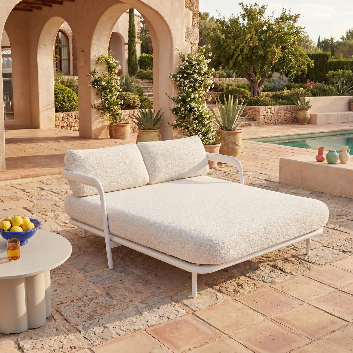 NAZARE - Aluminium Double Sun Lounger