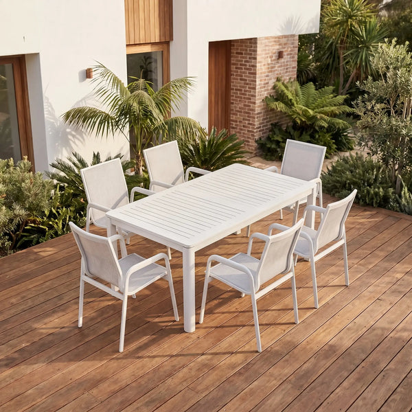 NISA - Aluminium Extendable Outdoor Dining Table