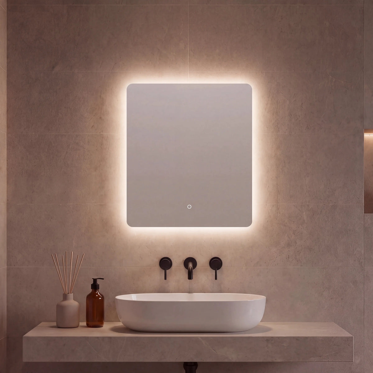 NOAM - LED Bathroom Mirror - Touch - 60 x 70 cm