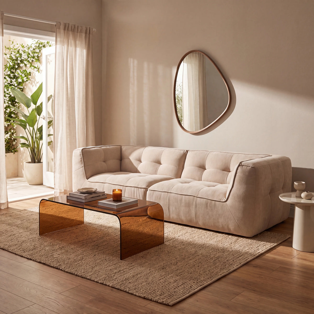 ORIETO - Fabric 4 Seater Sofa