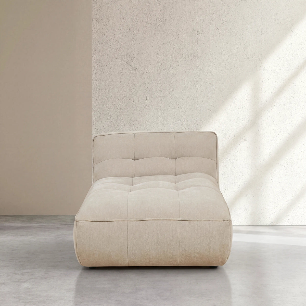 ORIETO MODULAR - Fabric Armless Chaise Sofa