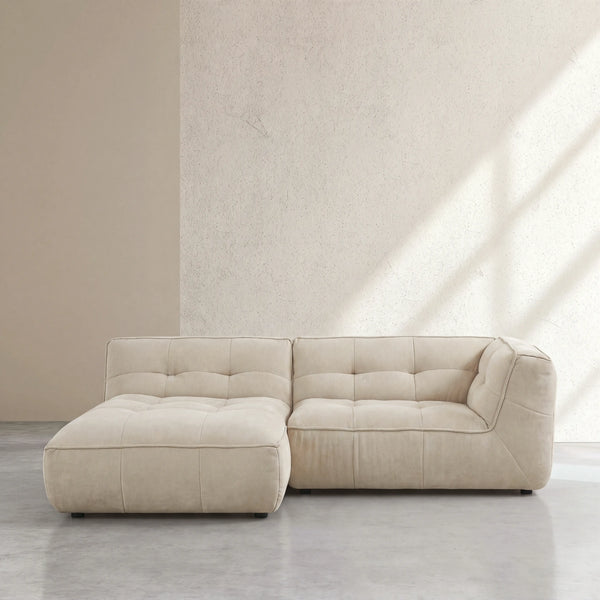 ORIETO - Fabric 3 Seater Left Corner Sofa