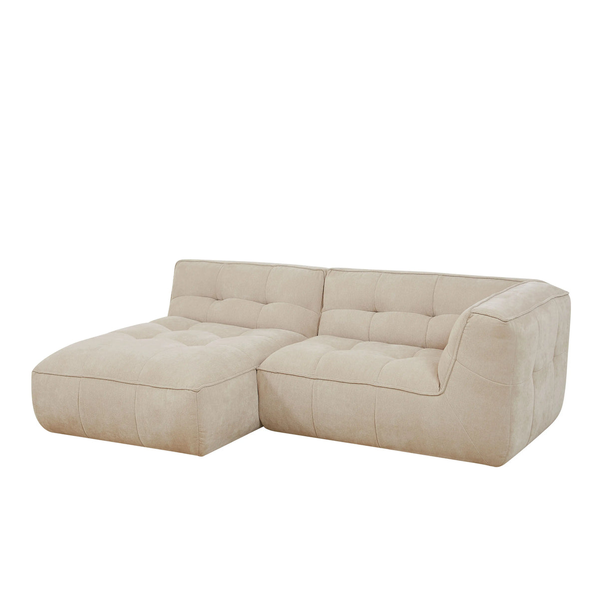 ORIETO - Fabric 3 Seater Left Corner Sofa