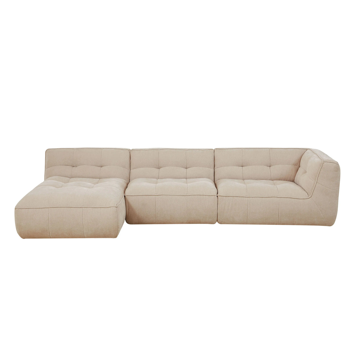 ORIETO - Fabric 4 Seater Left Corner Sofa