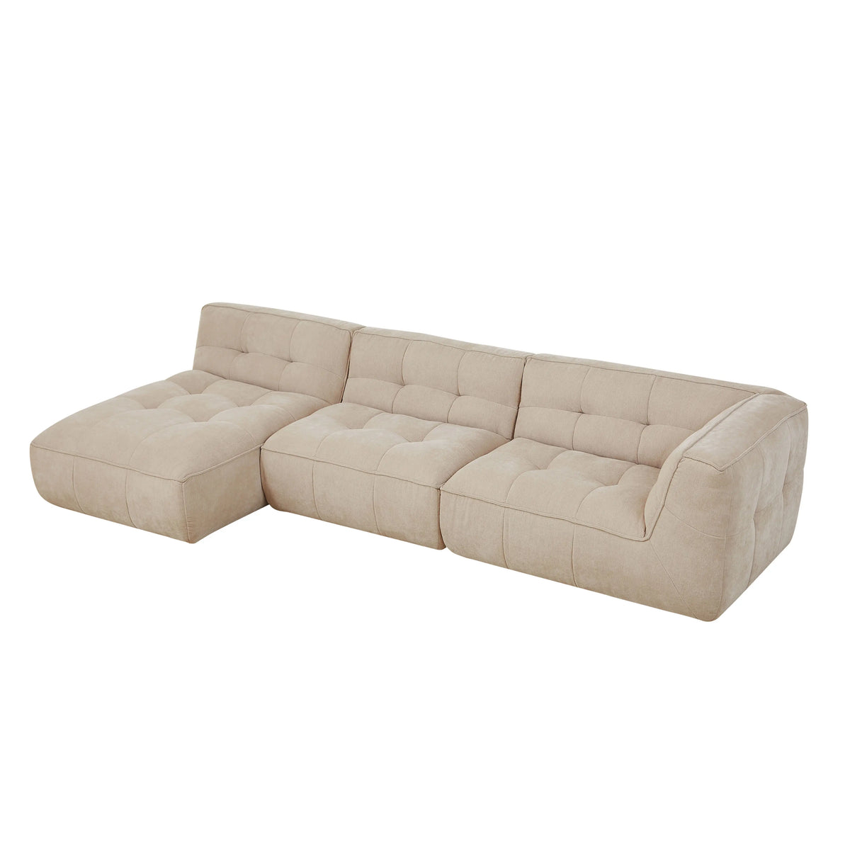 ORIETO - Fabric 4 Seater Left Corner Sofa