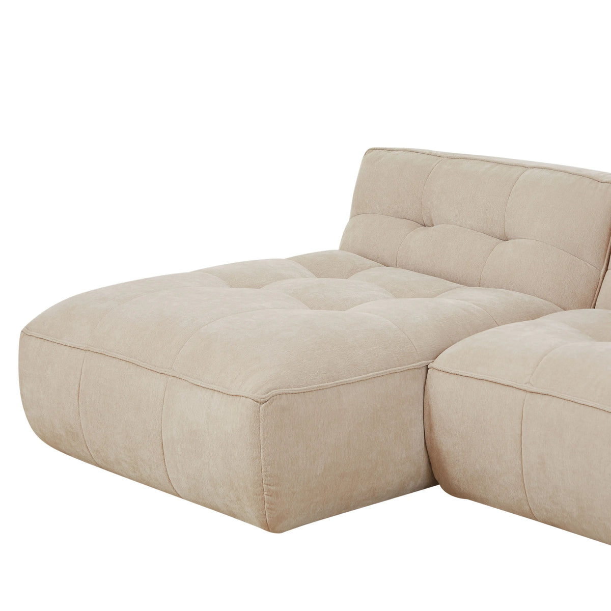 ORIETO - Fabric 4 Seater Left Corner Sofa