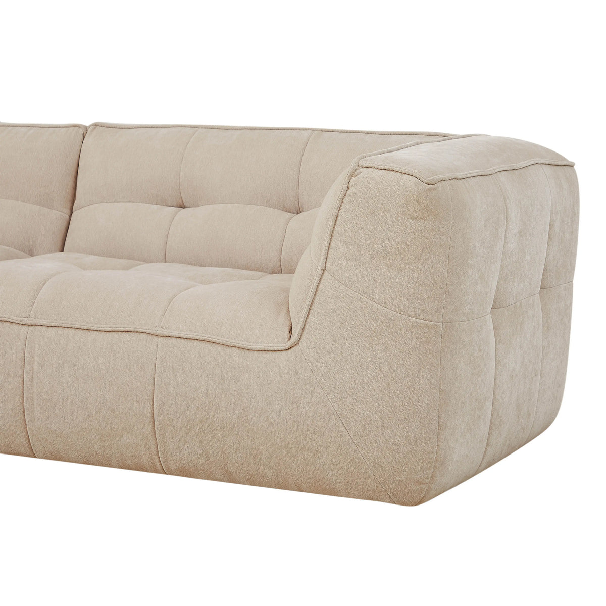 ORIETO - Fabric 4 Seater Left Corner Sofa