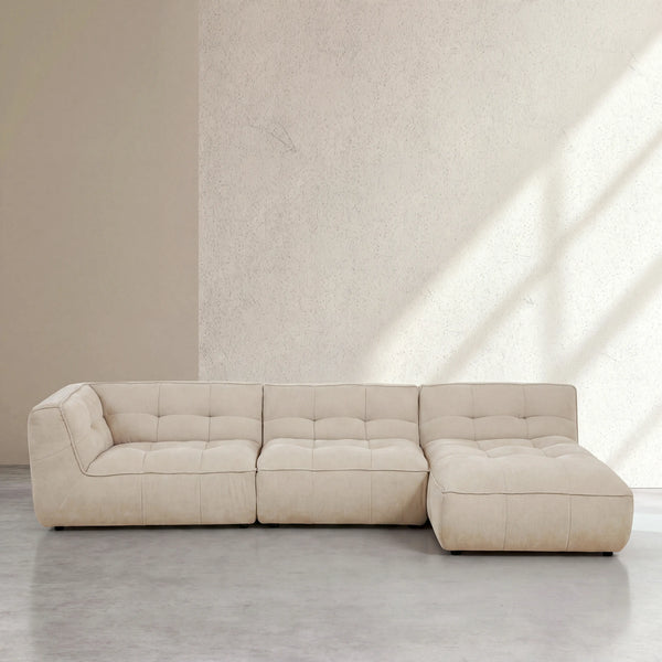 ORIETO - Fabric 4 Seater Right Corner Sofa