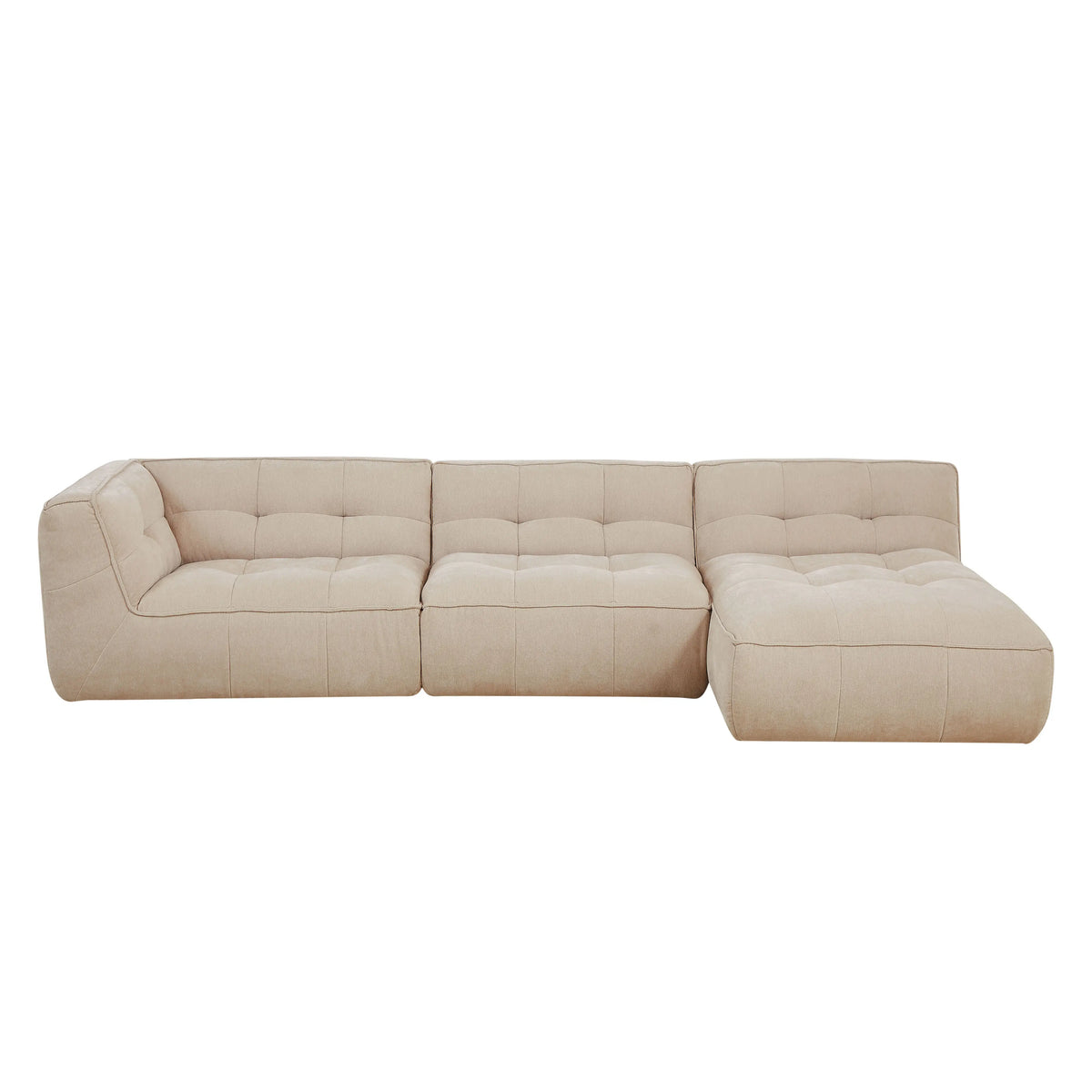 ORIETO - Fabric 4 Seater Right Corner Sofa