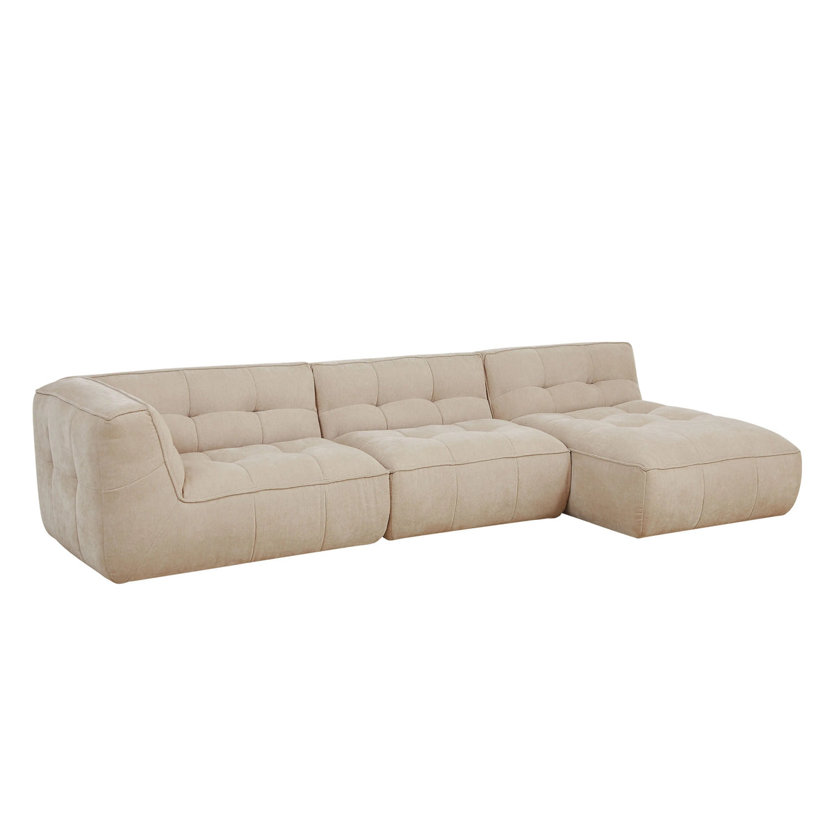 ORIETO - Fabric 4 Seater Right Corner Sofa