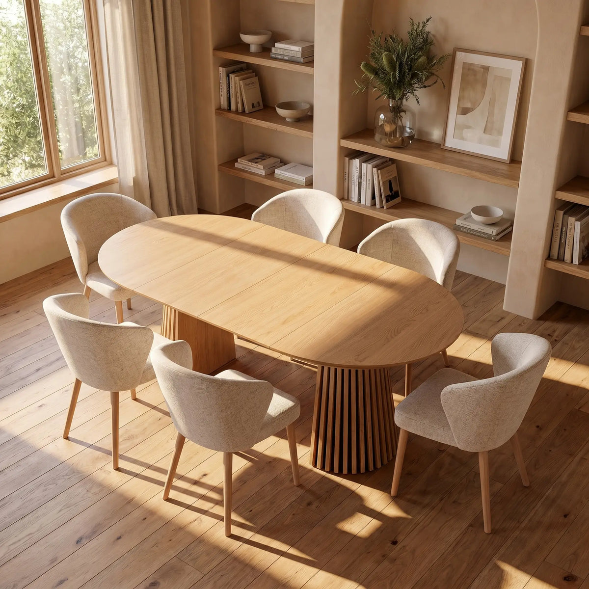 ORINO - Oak Extendable Dining Table - 4/6 People