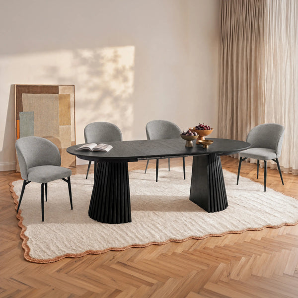 ORINO - Oak Extendable Dining Table - Seats 4,6 or 8