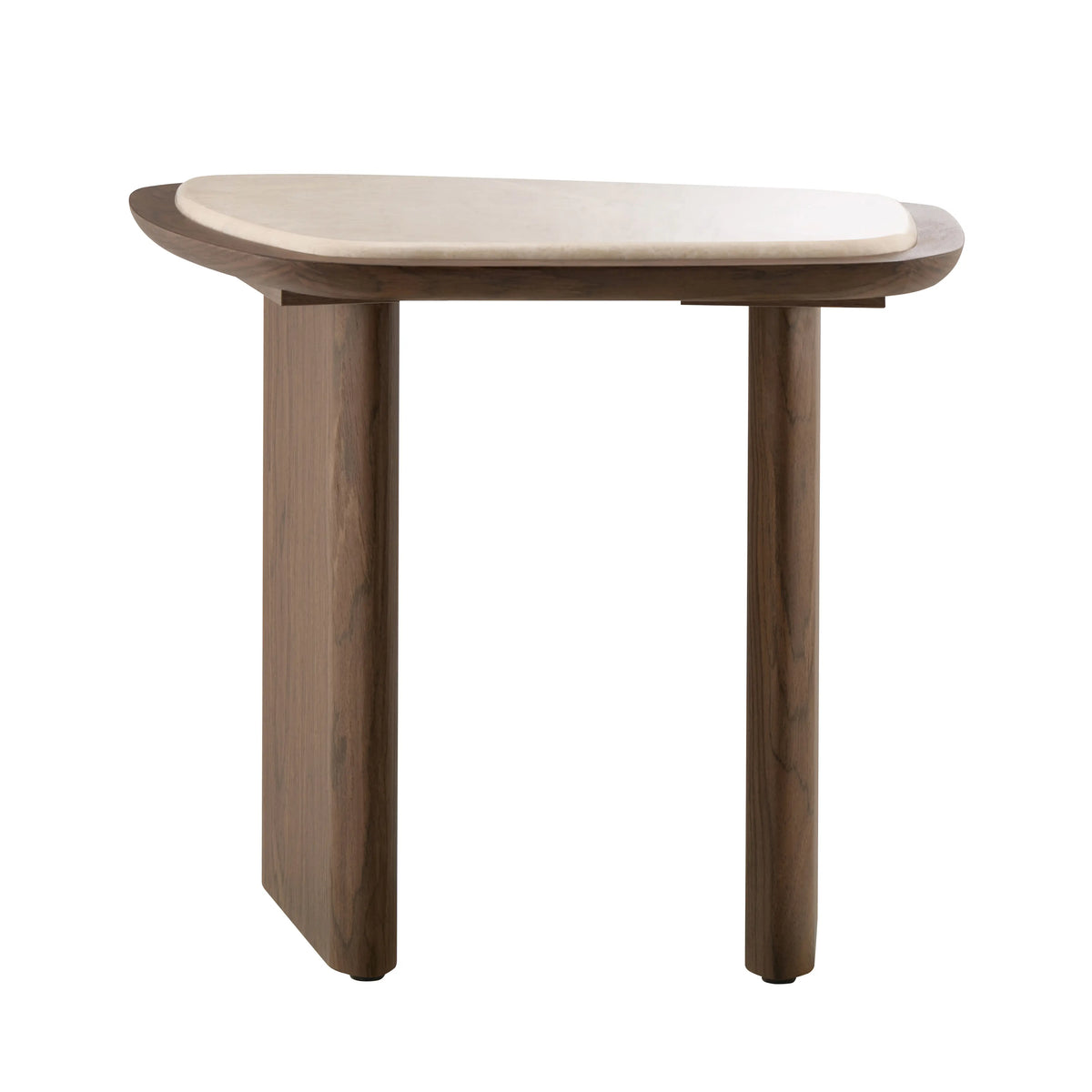 ORMEA - Marble & Walnut Side Table