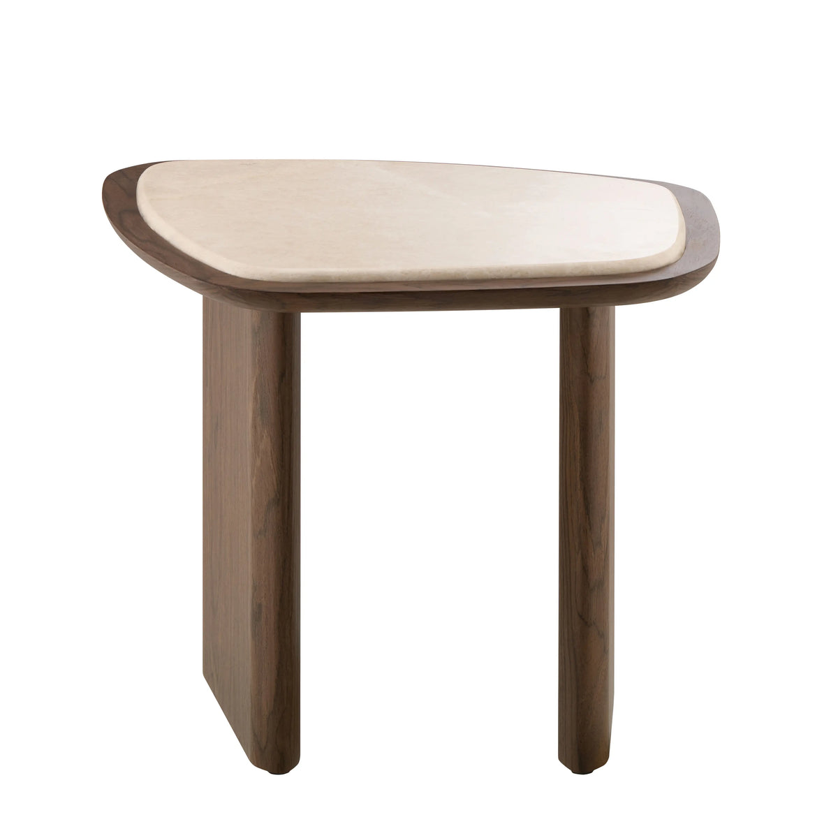 ORMEA - Marble & Walnut Side Table
