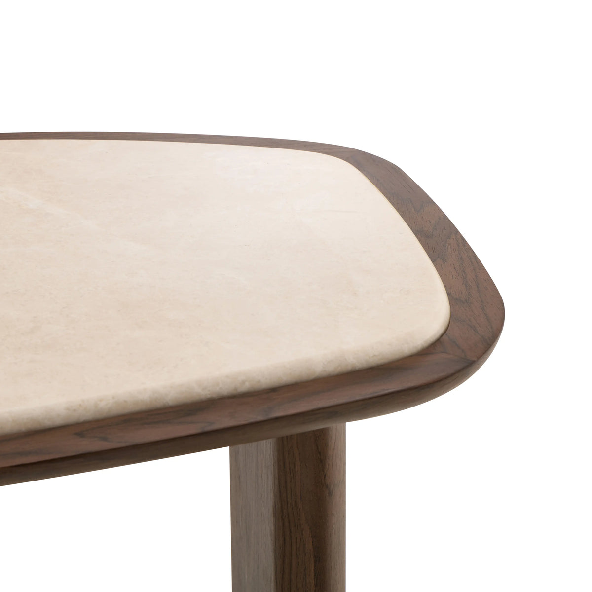 ORMEA - Marble & Walnut Side Table