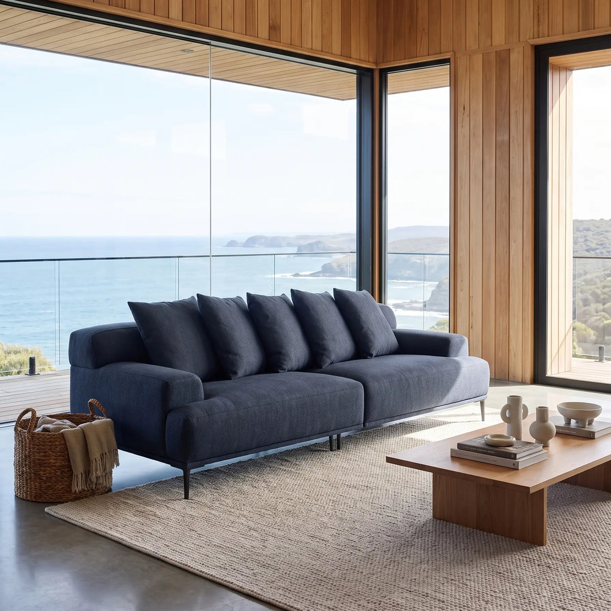 OTTONE II - Feathered Filled 3 Seater Sofa