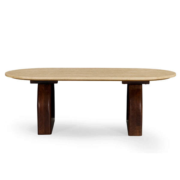 PIETRA - Travertine Oval Coffee Table