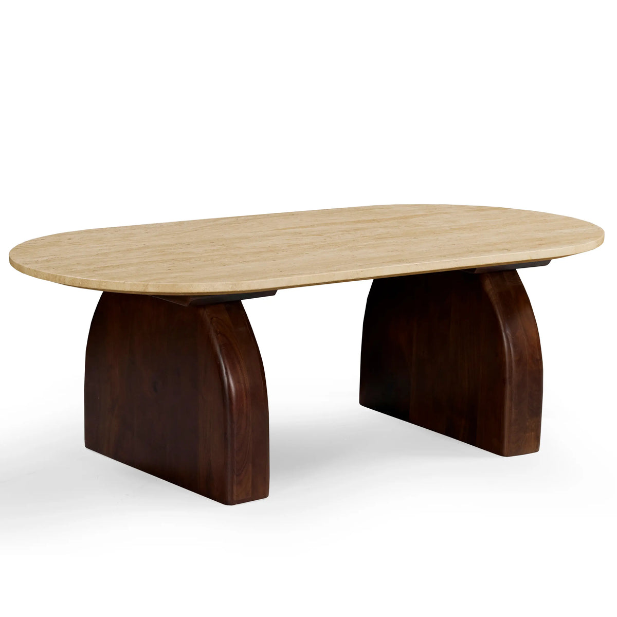 PIETRA - Travertine Oval Coffee Table