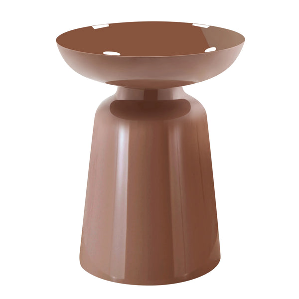 SOLENA - Lacquered Resin Round Side Table