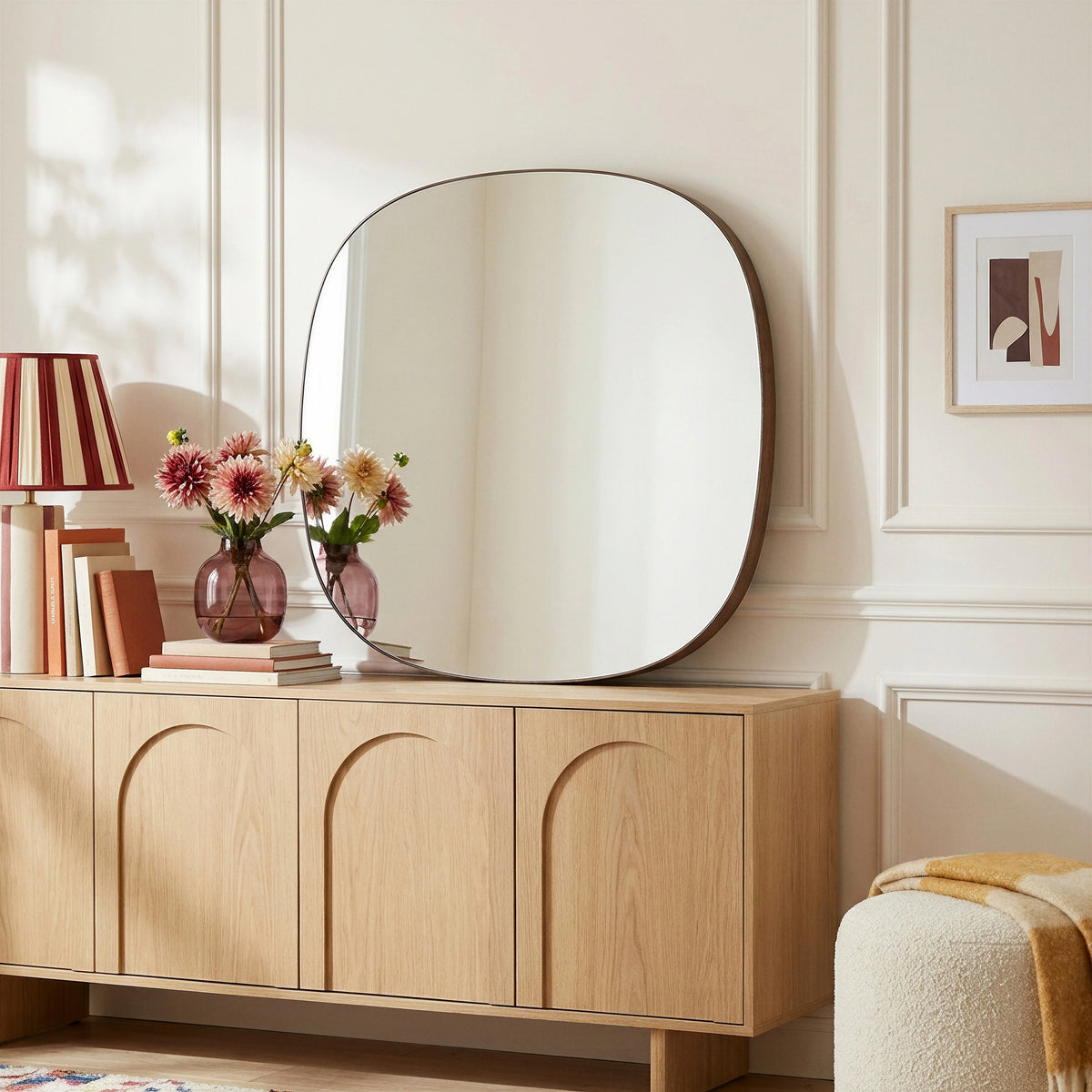 SIRIUS - Oak Square Mirror - 100 cm