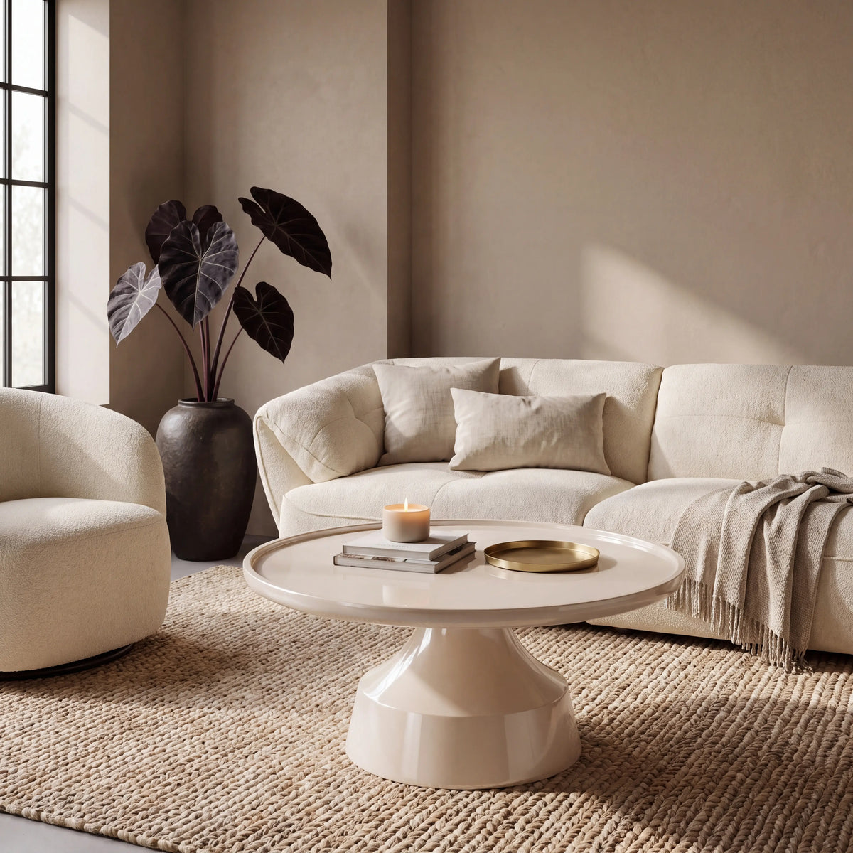 TARINO - Lacquered Round Coffee Table