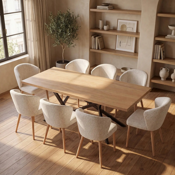 UZANA - Oak Rectangular Dining Table