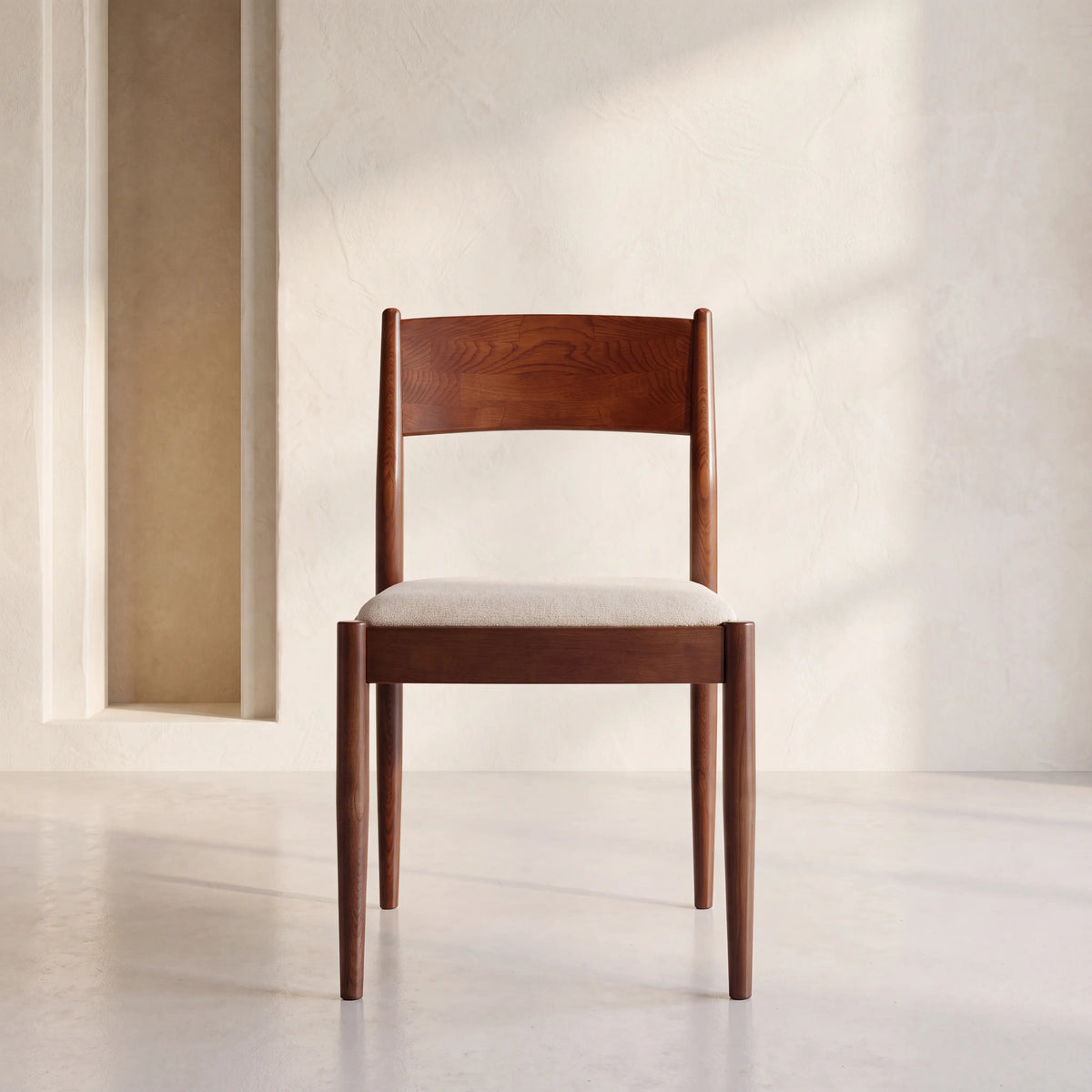 VALOMA - Fabric & Oak Set of 2 Dining Chairs