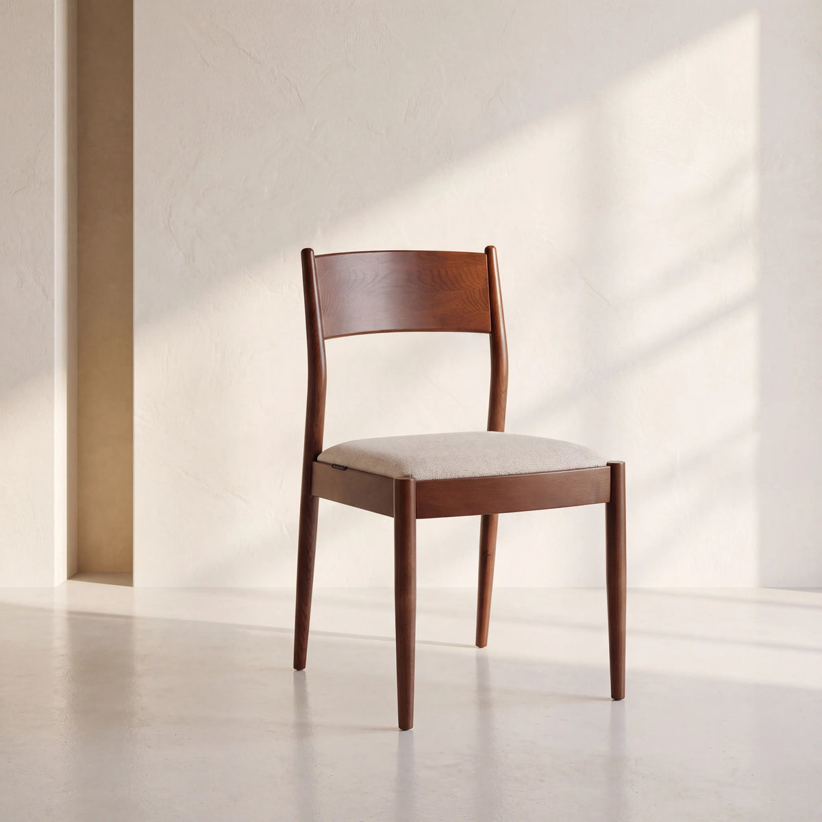 VALOMA - Fabric & Oak Set of 2 Dining Chairs