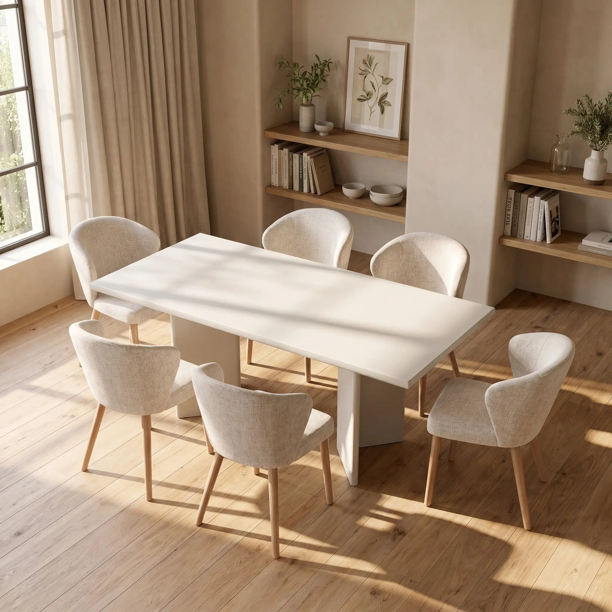 VANDA - Matte Rectangular Dining Table
