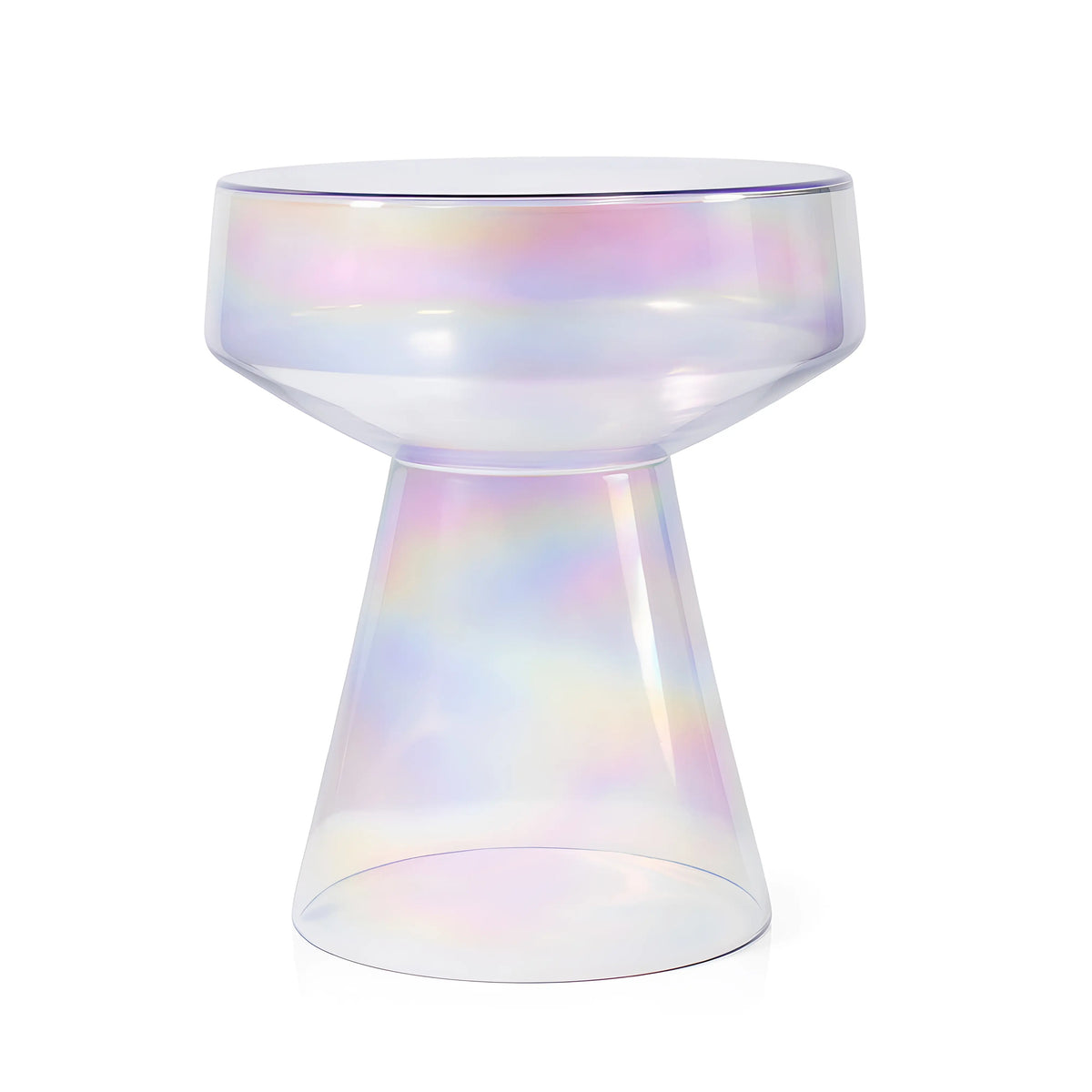 ZARIA - Glass Side Table - 39 cm