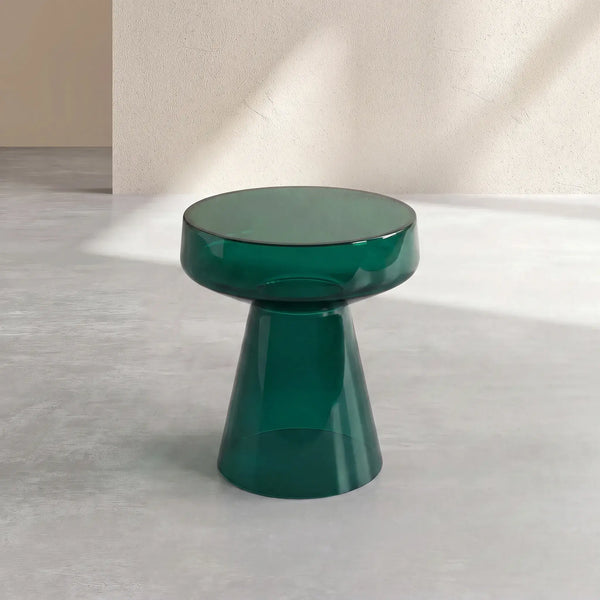 ZARIA - Glass Side Table - 39 cm