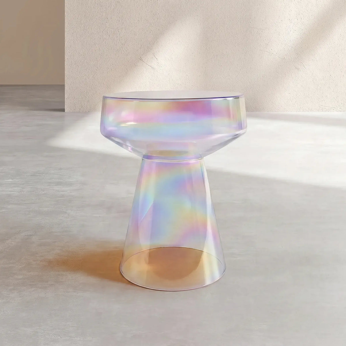 ZARIA - Glass Side Table - 40.5 cm