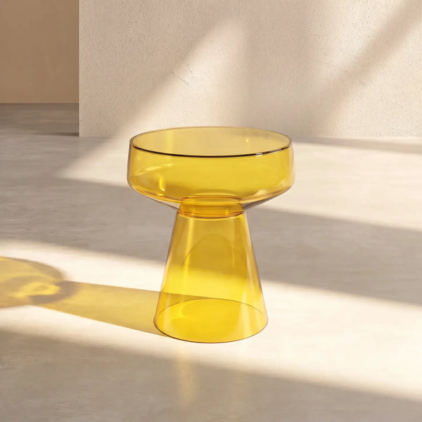 ZARIA - Glass Side Table - 39 cm