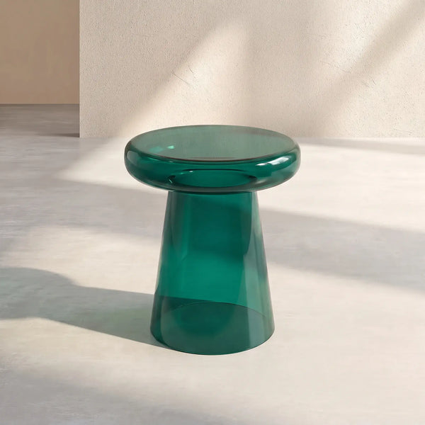 ZARIA - Glass Side Table - 40.5 cm