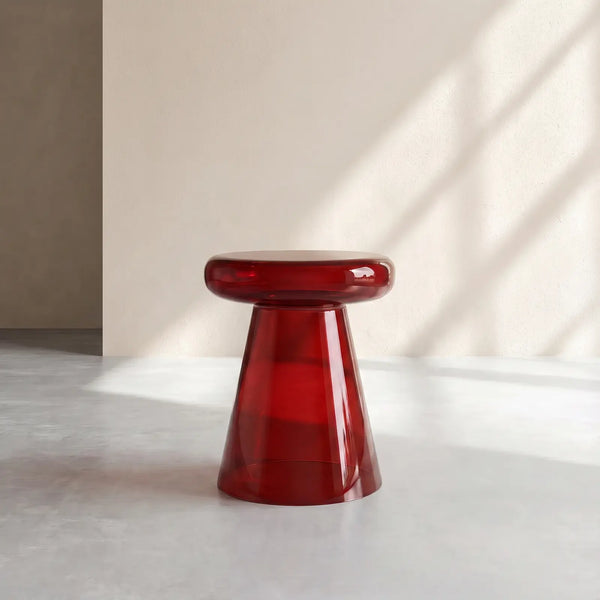 ZARIA - Glass Side Table - 40.5 cm