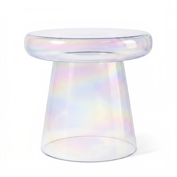 ZARIA - Glass Side Table - 40.5 cm