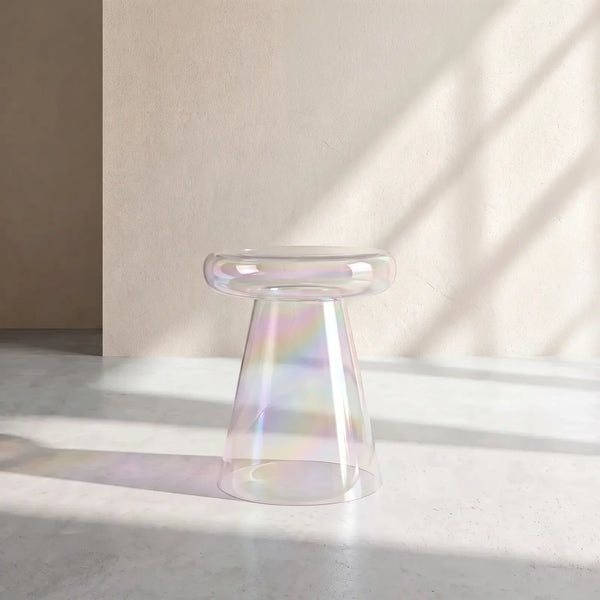 ZARIA - Glass Side Table - 40.5 cm