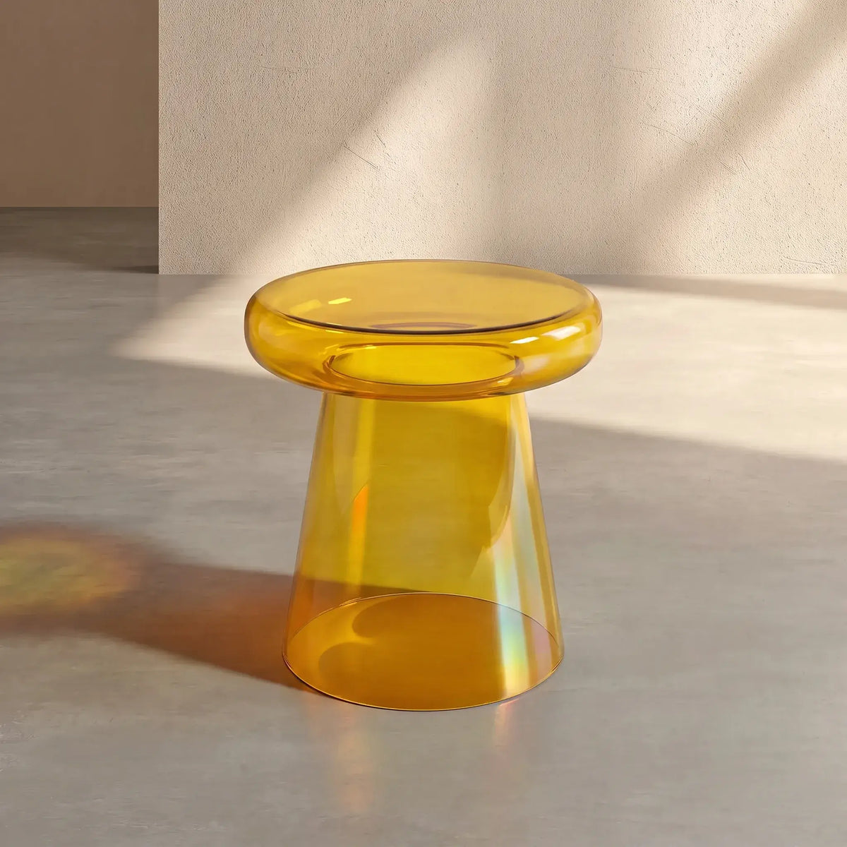 ZARIA - Glass Side Table - 40.5 cm