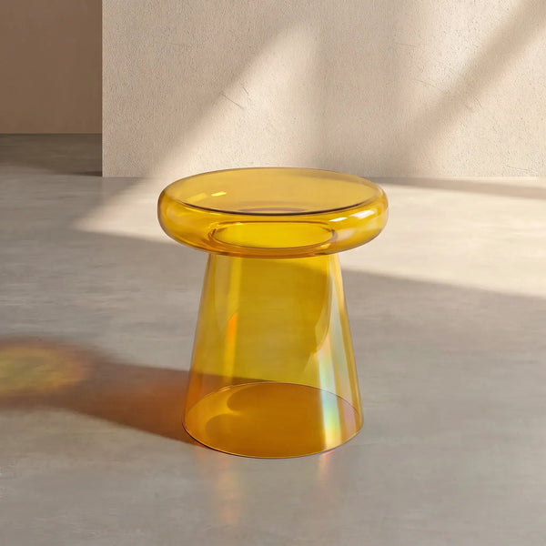 ZARIA - Glass Side Table - 40.5 cm