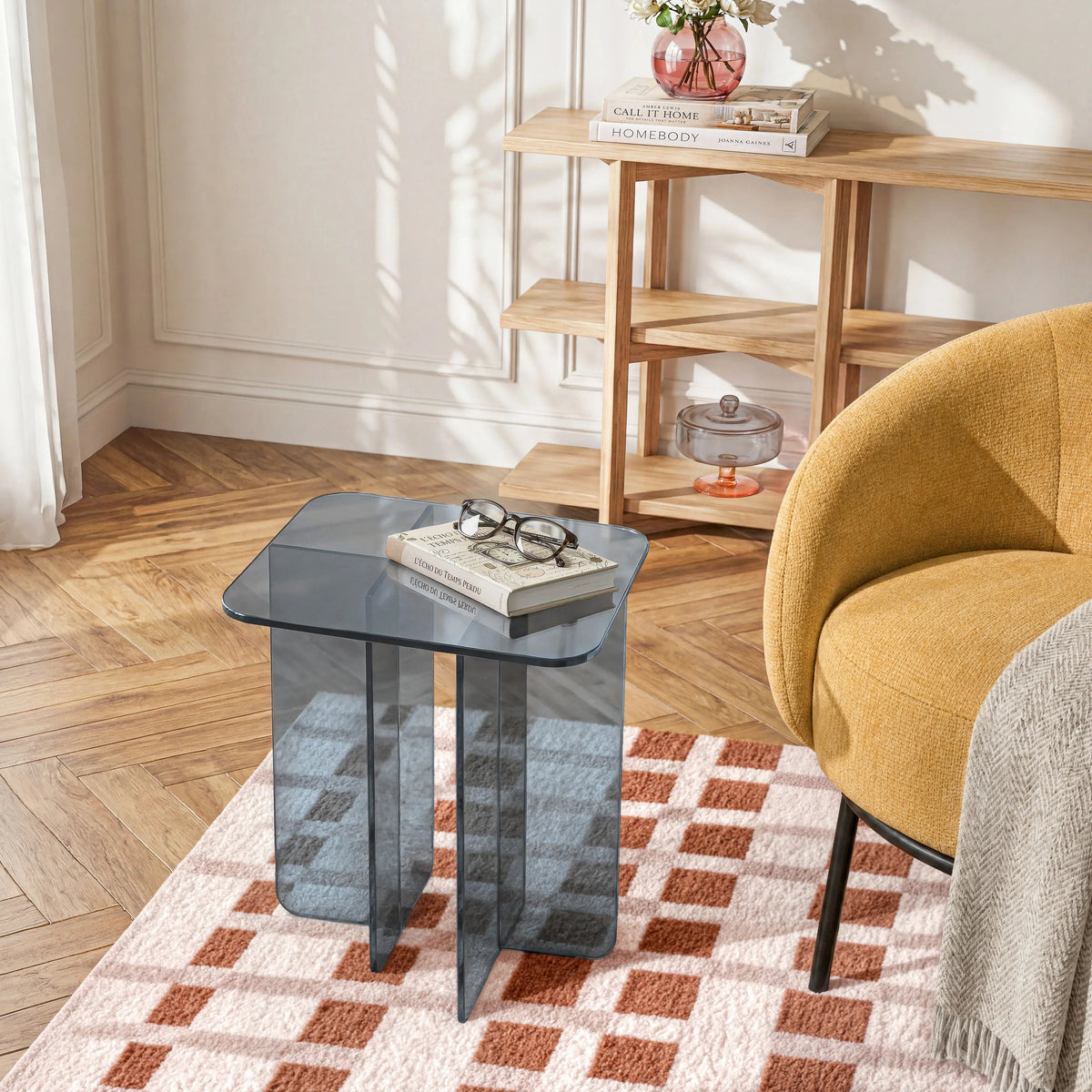 ZELIE - Glass Side Table