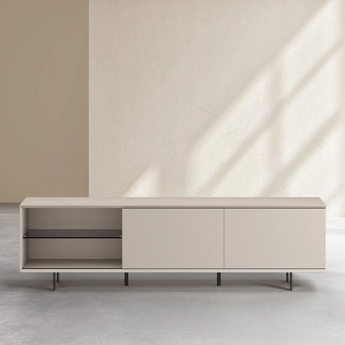 AGNES - Entertainment Unit with Metal Legs