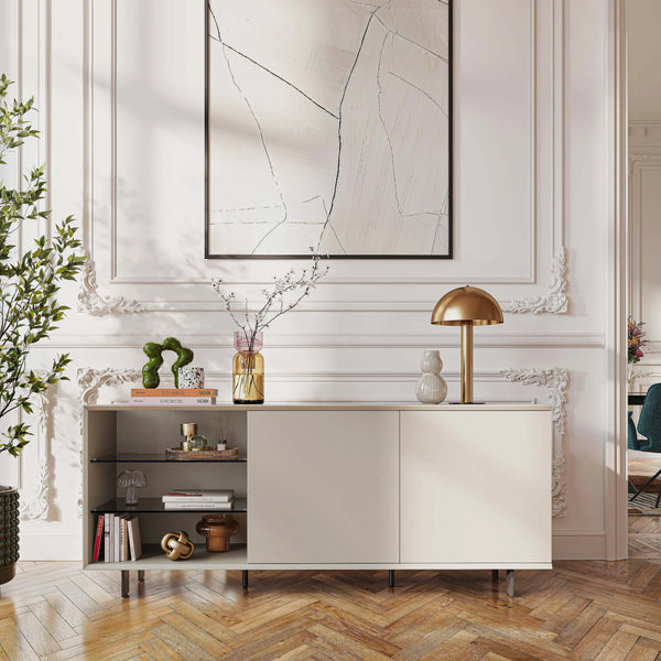 AGNES - 2 Door Buffet with Metal Legs