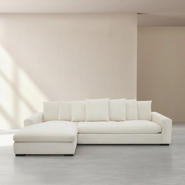 ALFAMA - Fabric Left-hand Chaise Sofa