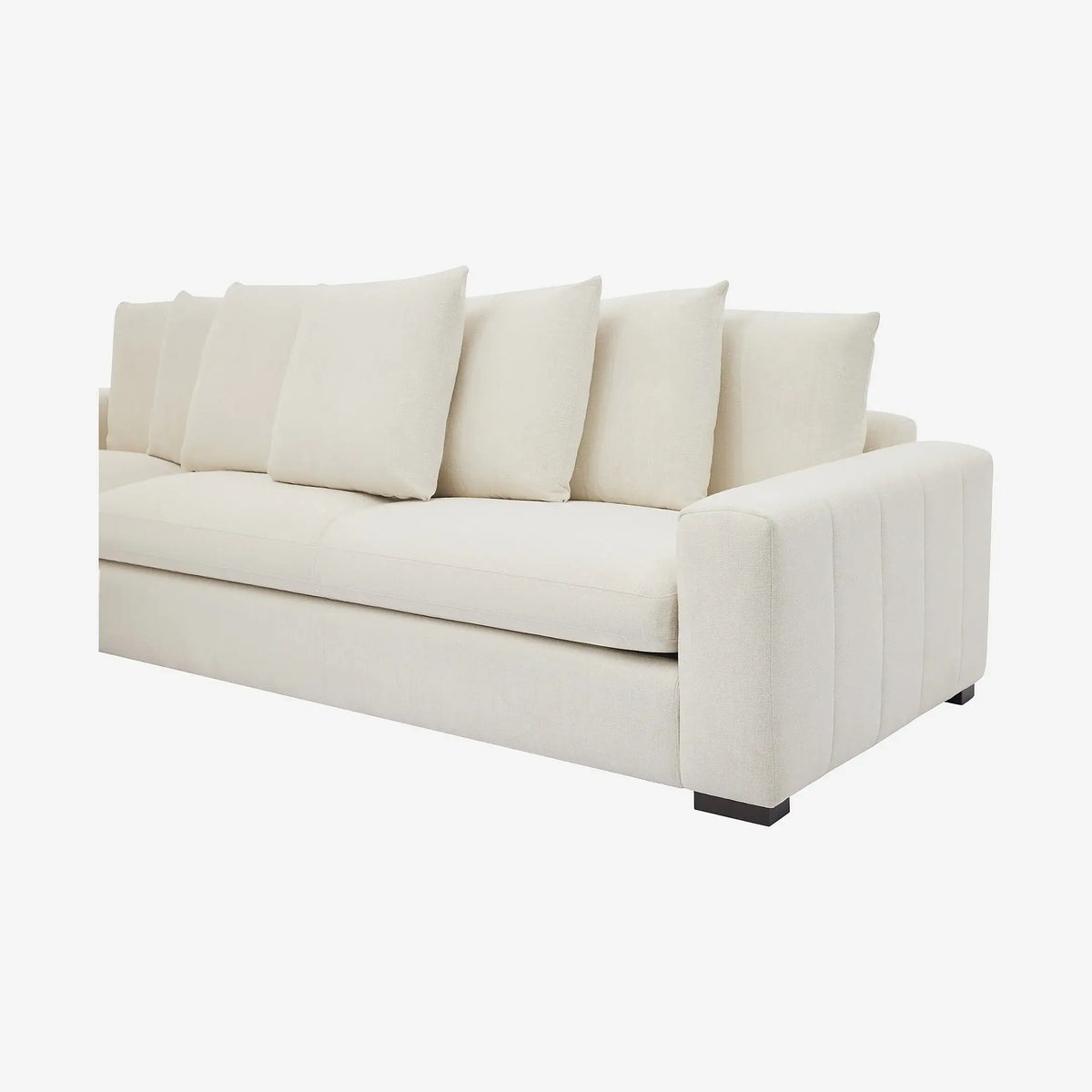 ALFAMA - Fabric Left-hand Chaise Sofa