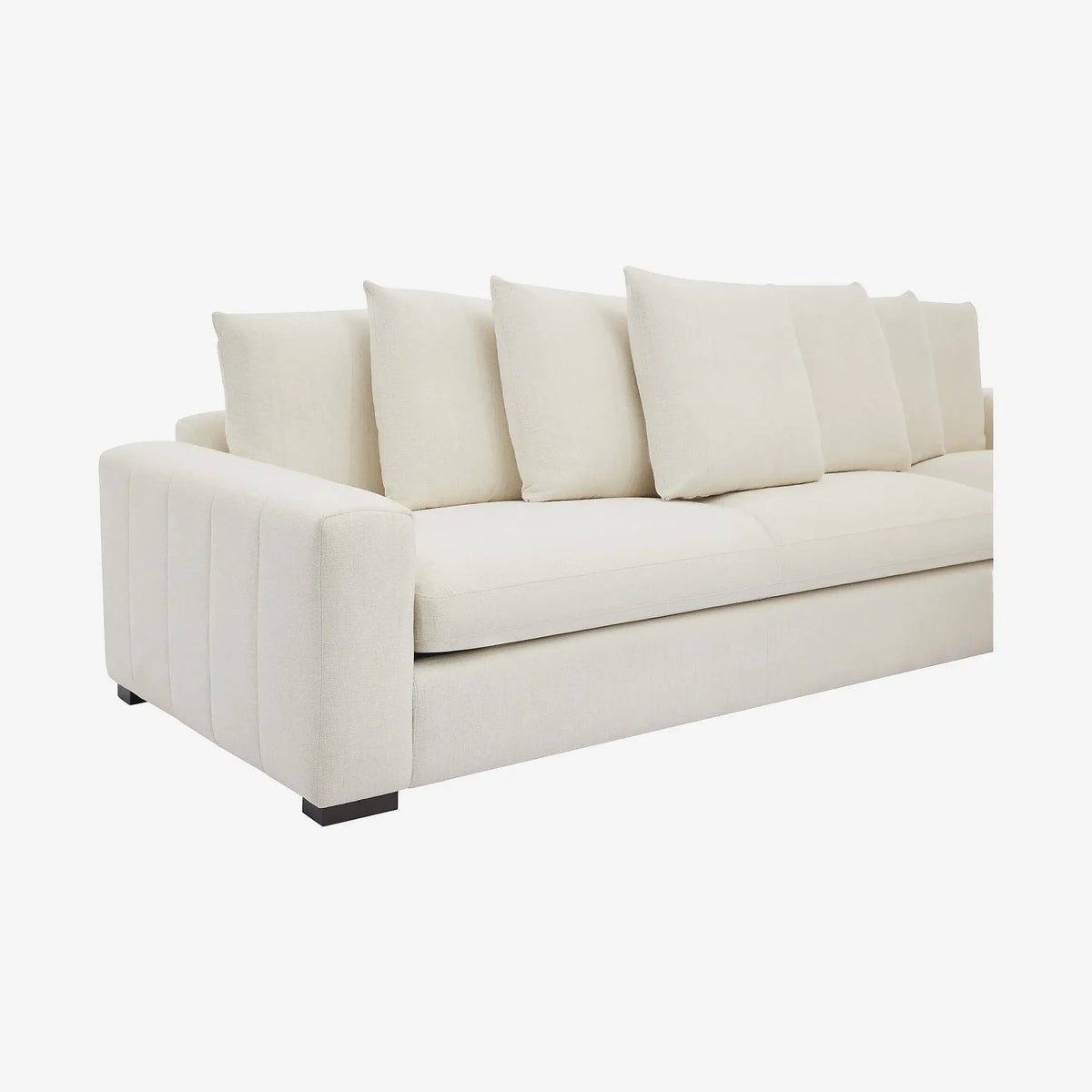 ALFAMA - Fabric Right-hand Chaise Sofa