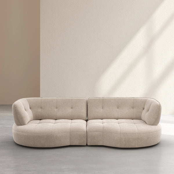 ALIZEE - Upholstered 4 Seater Fabric Sofa