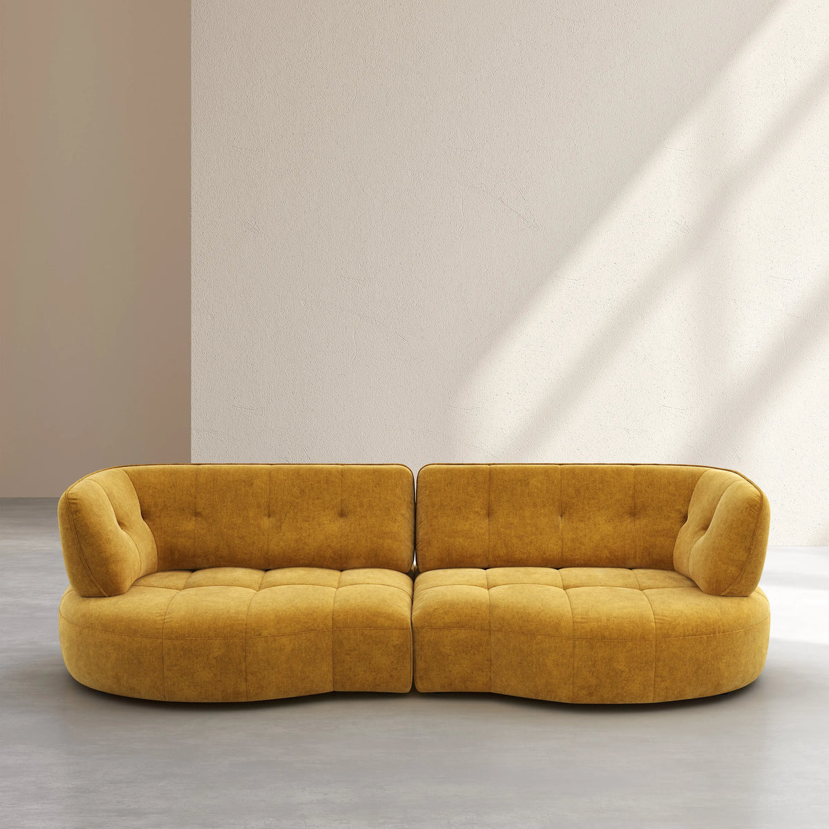 ALIZEE - Upholstered 4 Seater Fabric Sofa