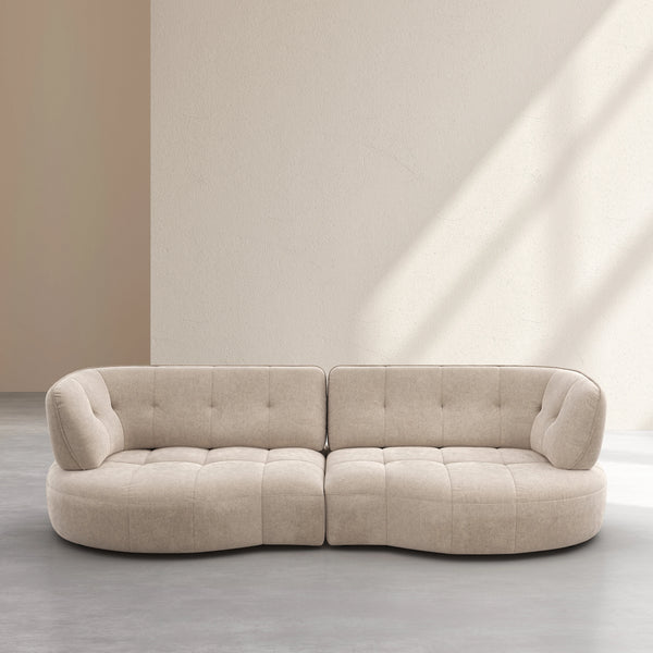 ALIZEE - Upholstered 4 Seater Fabric Sofa